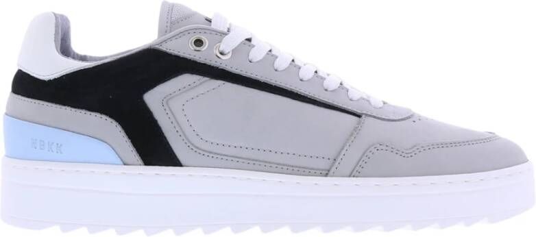 Nubikk Cliff Cane Light Grey Nubuck Black Lage sneakers online kopen