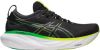 Asics gel nimbus 25 hardloopschoenen zwart/groen heren online kopen