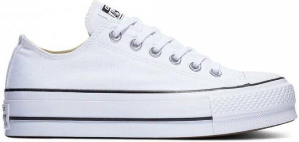Converse Chuck Taylor All Star Lift Ripple Ox Plateausneakers in wit online kopen
