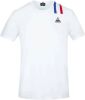 Le Coq Sportif Driekleurig T shirt met ronde hals en korte mouwen online kopen