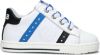 Develab 45011 leren sneakers wit/blauw online kopen