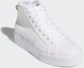 Adidas Nizza Platform Mid Dames Schoenen White Canvas 2/3 online kopen