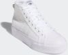 Adidas Nizza Platform Mid Dames Schoenen White Canvas 2/3 online kopen