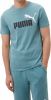 Puma essentials+ 2 col logo shirt turquoise/blauw heren online kopen