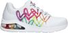 Skechers JGoldcrown Uno 2 Floating Love Sneaker Dames Wit/Multi online kopen