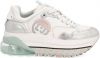 Liu Jo Maxi Wonder Air leren plateau sneakers wit/zilver online kopen