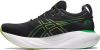 Asics gel nimbus 25 hardloopschoenen zwart/groen heren online kopen