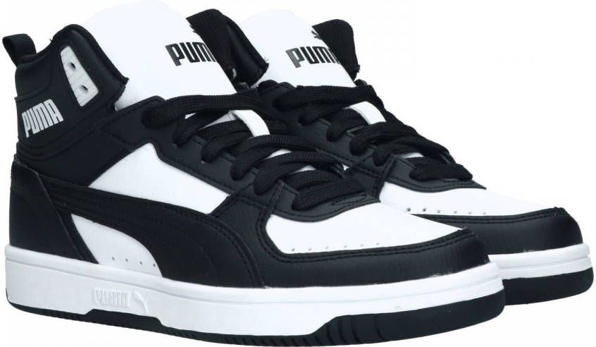 Puma Rebound Joy Halfhoge Sneaker Jongens Zwart/Wit online kopen