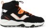 Vingino Gio Mid hoge leren sneakers zwart/oranje online kopen